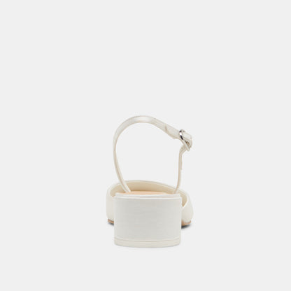 Dolce Vita Carel Off White Satin Heels