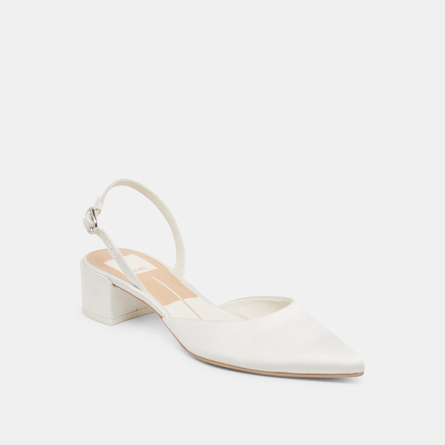 Dolce Vita Carel Off White Satin Heels