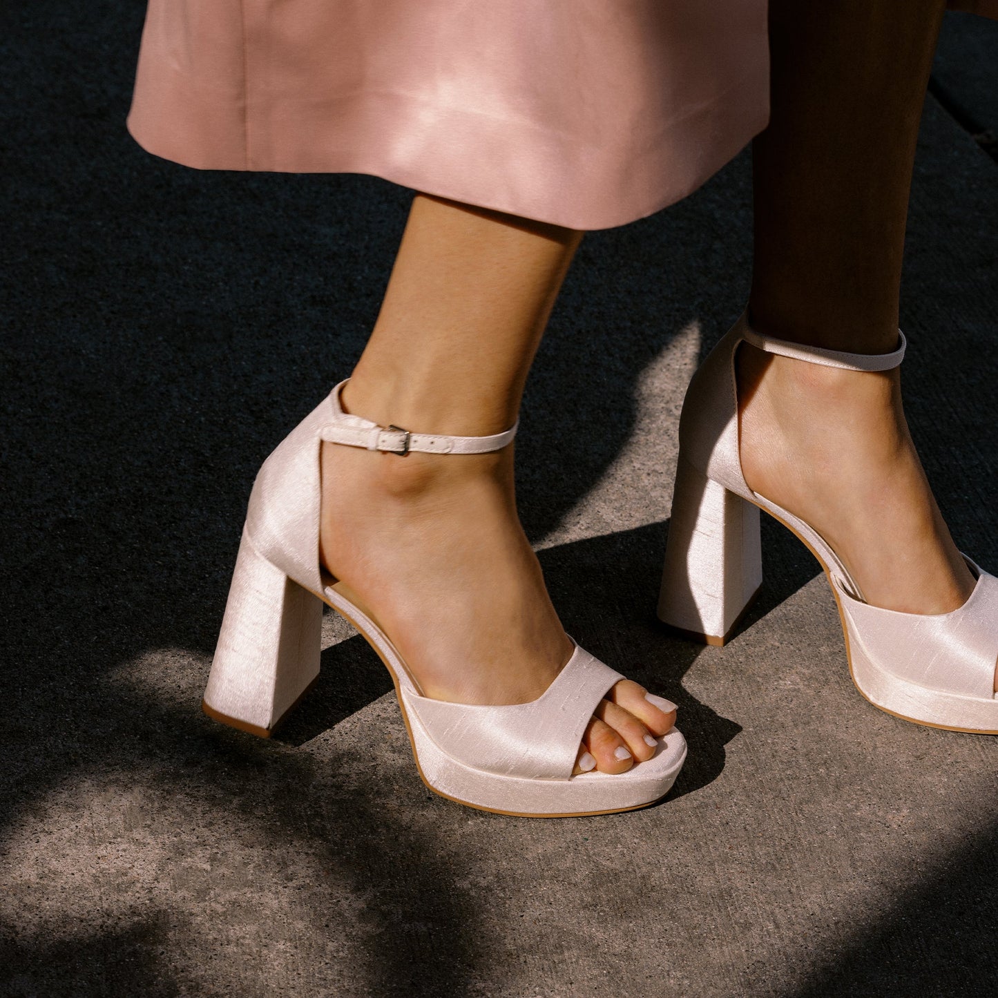 Dolce Vita PANDRO HEELS WHITE SATIN