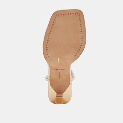 Dolce Vita MANJI HEELS LIGHT GOLD METALLIC LEATHER