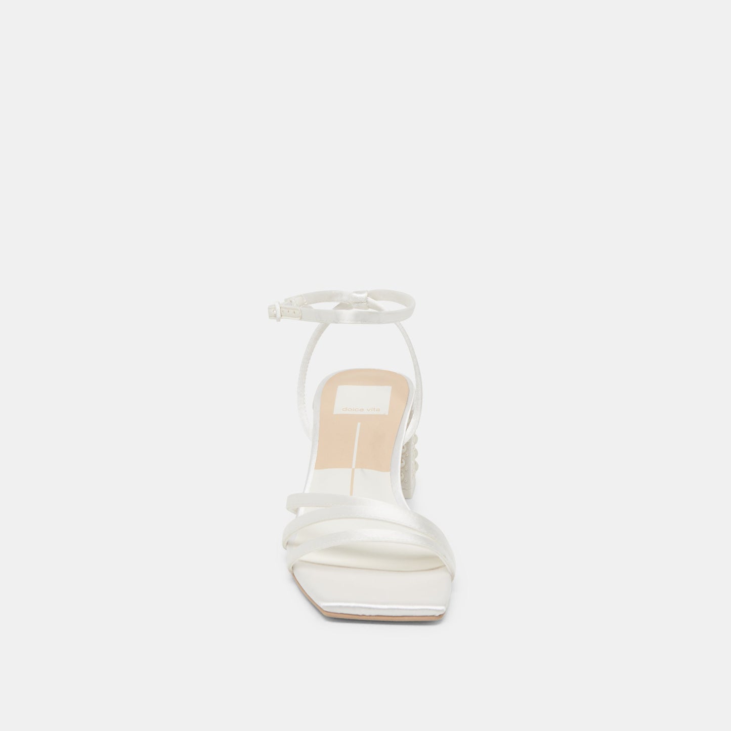 Dolce Vita YSABEL PEARL HEELS TRUE WHITE SATIN