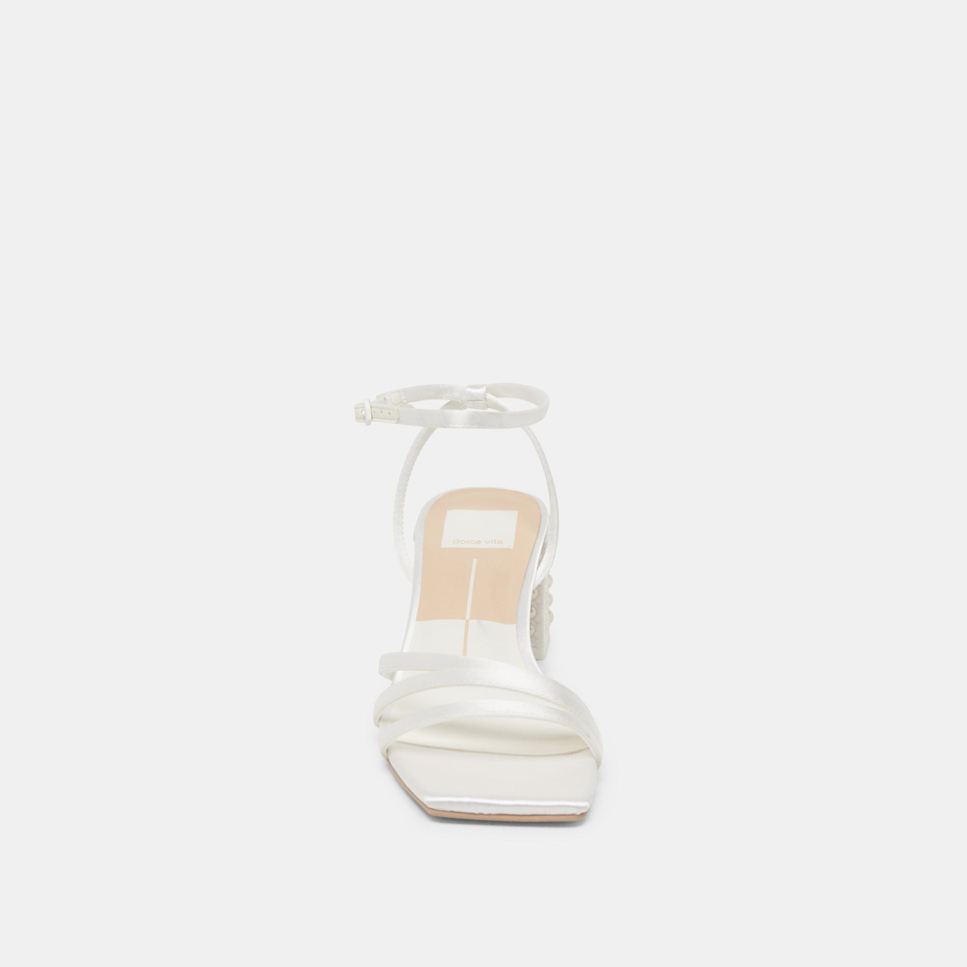 Dolce Vita YSABEL PEARL HEELS TRUE WHITE SATIN