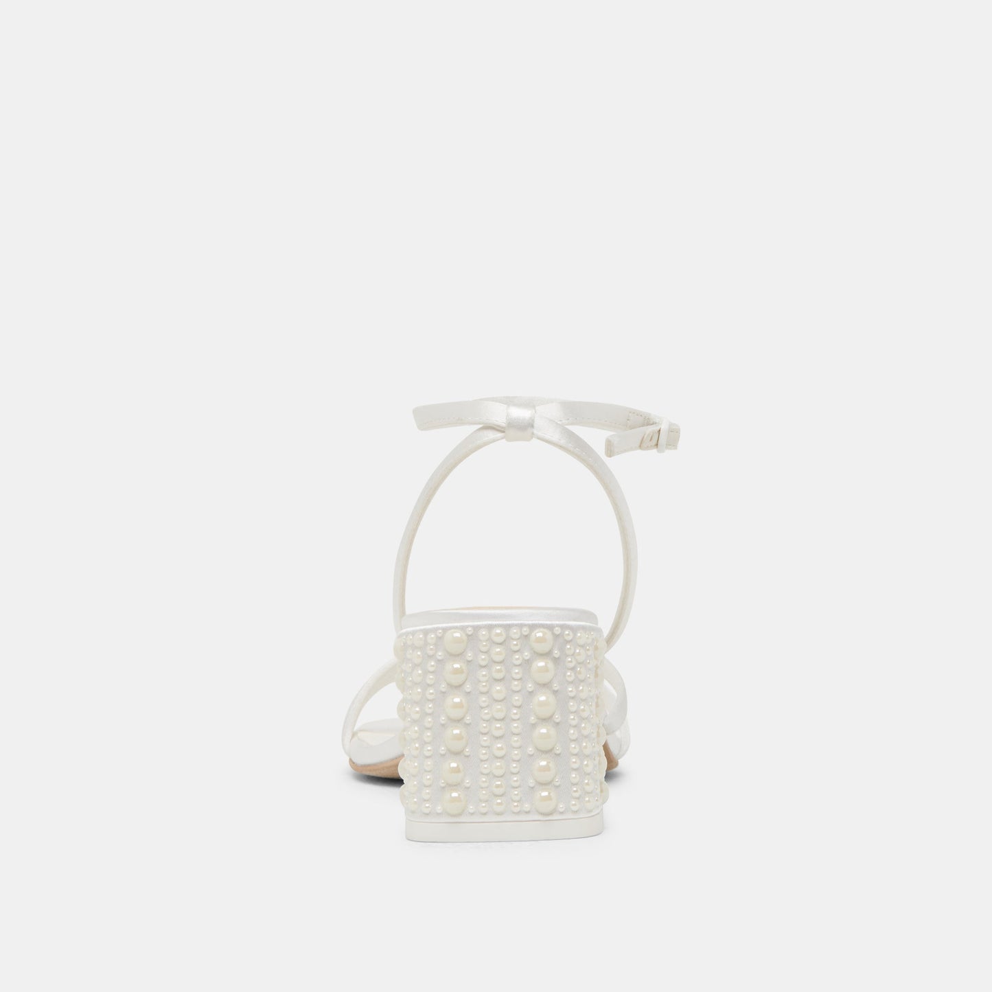 Dolce Vita YSABEL PEARL HEELS TRUE WHITE SATIN
