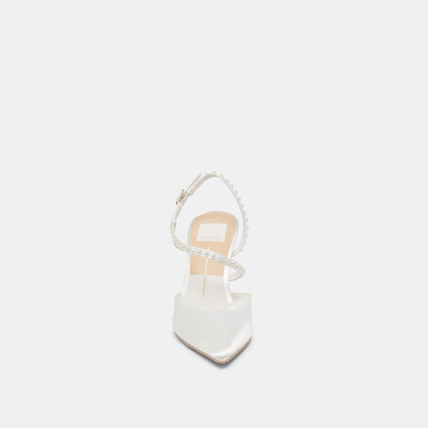 Dolce Vita KAMRA PEARL HEELS TRUE WHITE SATIN