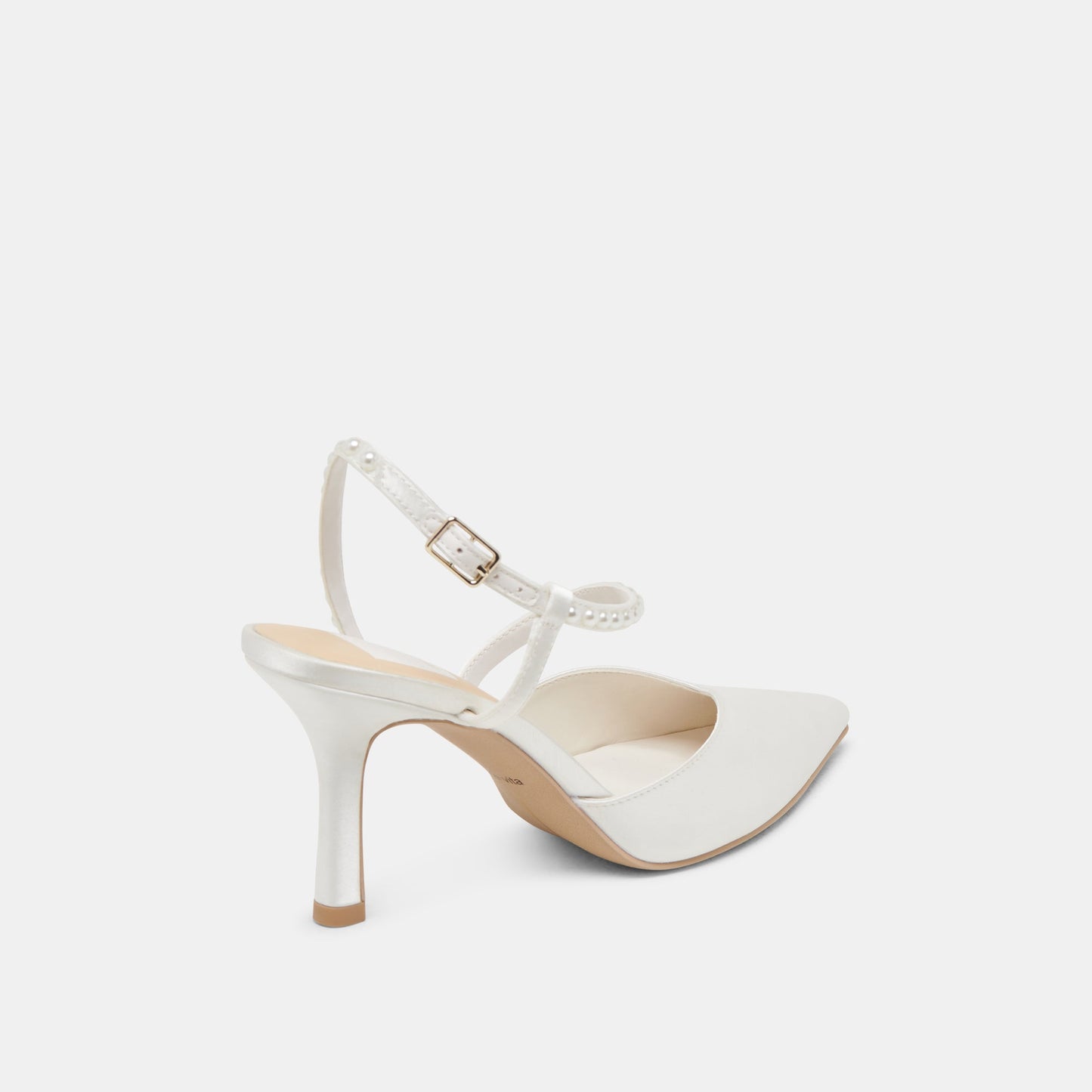Dolce Vita KAMRA PEARL HEELS TRUE WHITE SATIN