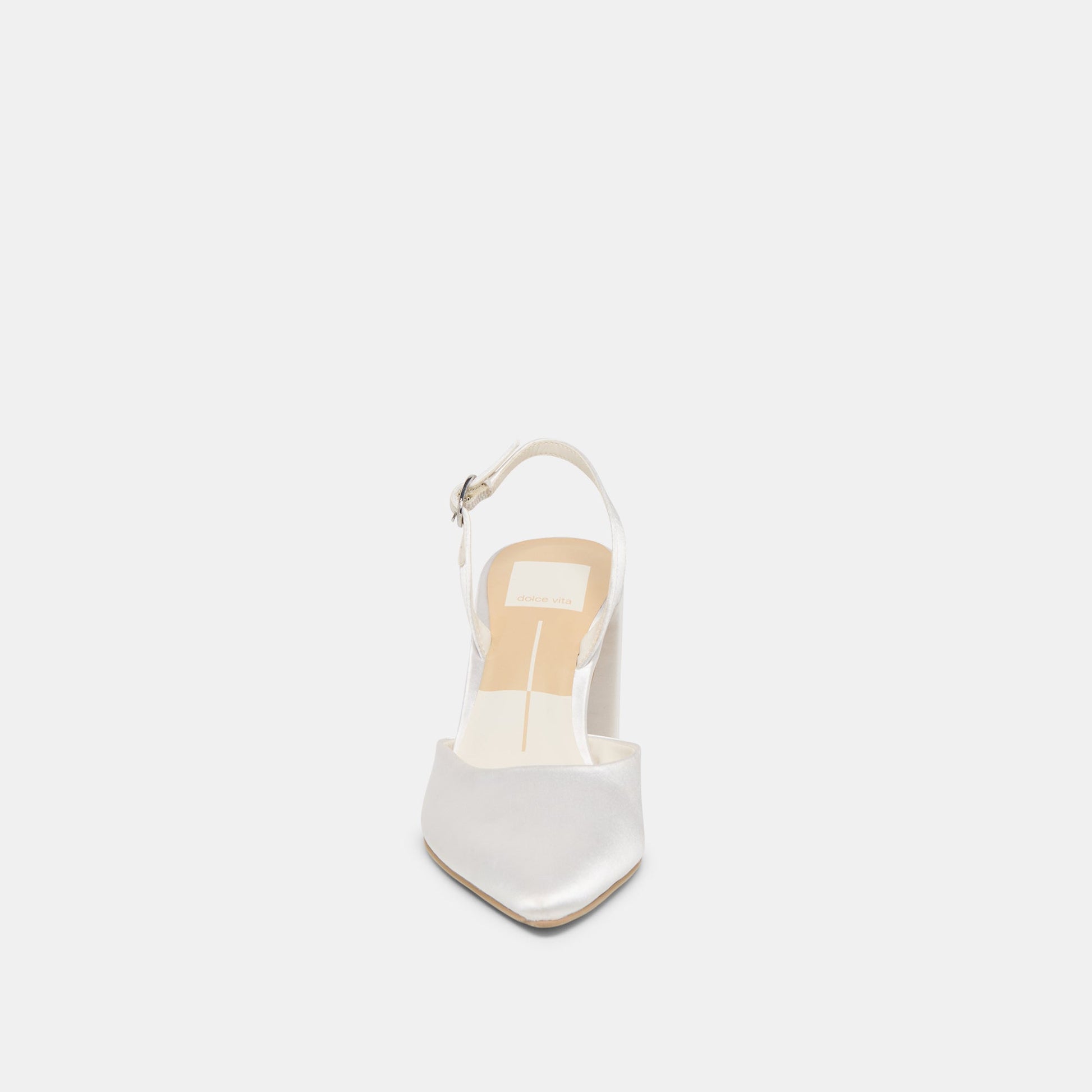 Dolce Vita Carel True White Satin High Heels