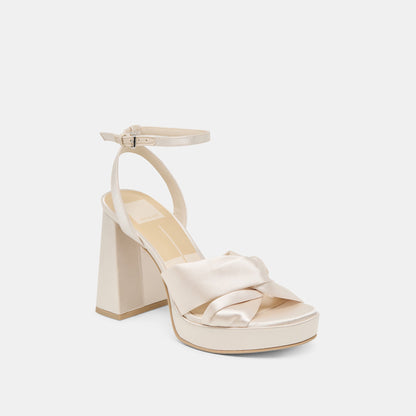 Dolce Vita PARLO HEELS IVORY SATIN