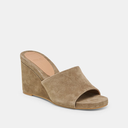 Dolce Vita Holta Olive Suede Wedges