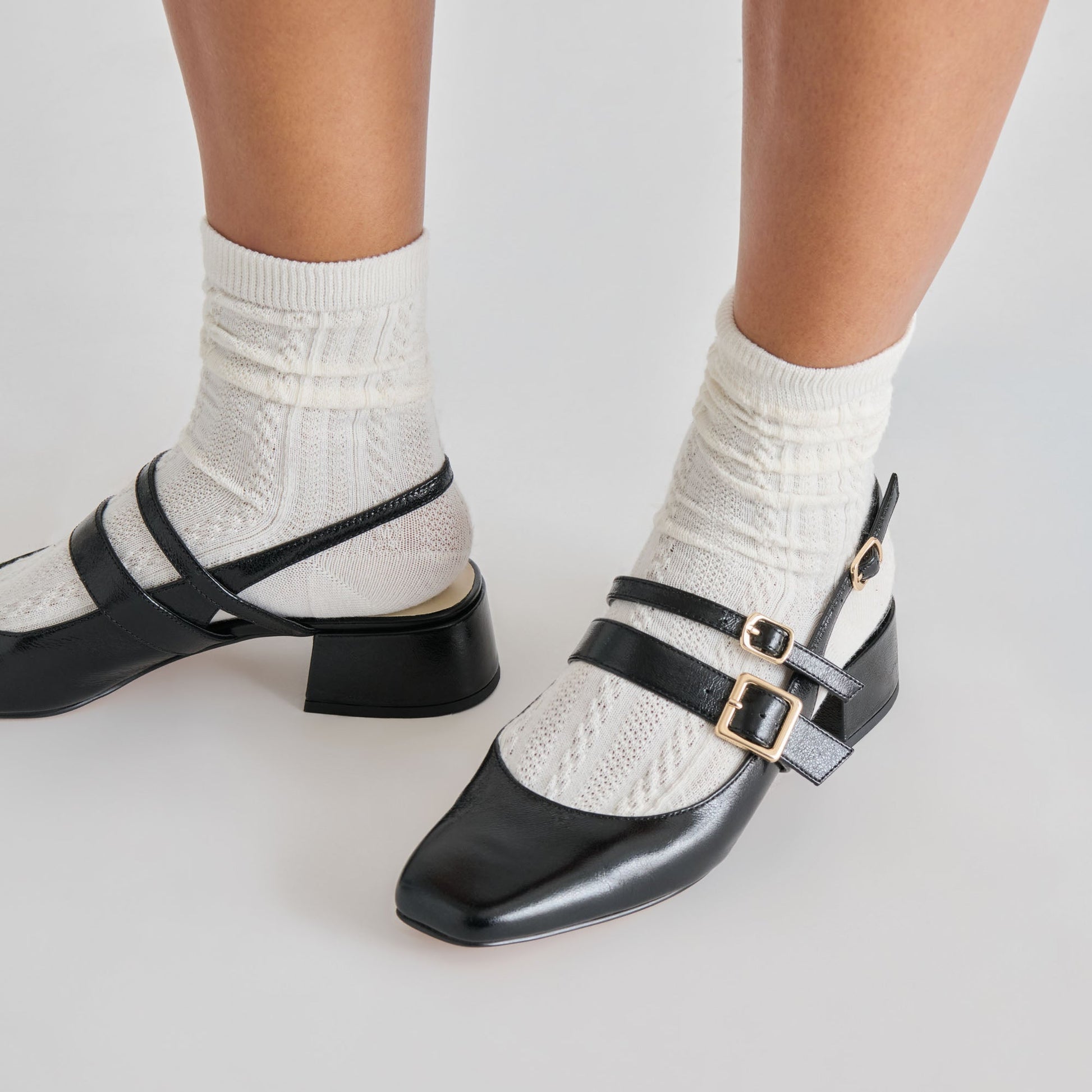 Dolce Vita PATZY HEELS MIDNIGHT CRINKLE PATENT LEATHER