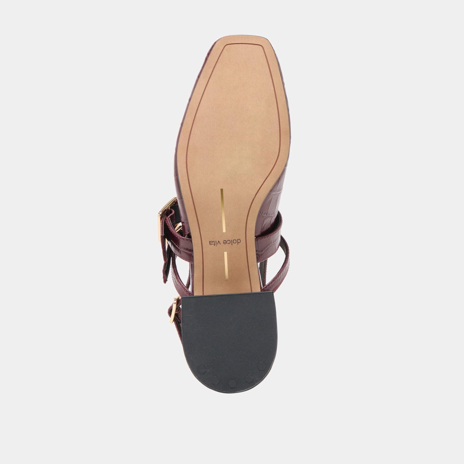 Dolce Vita Patzy Oxblood Embossed Leather Heels
