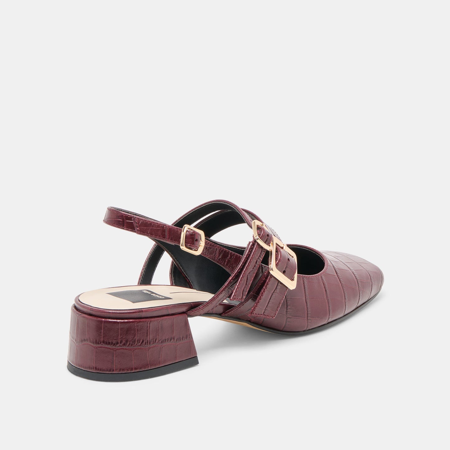 Dolce Vita Patzy Oxblood Embossed Leather Heels