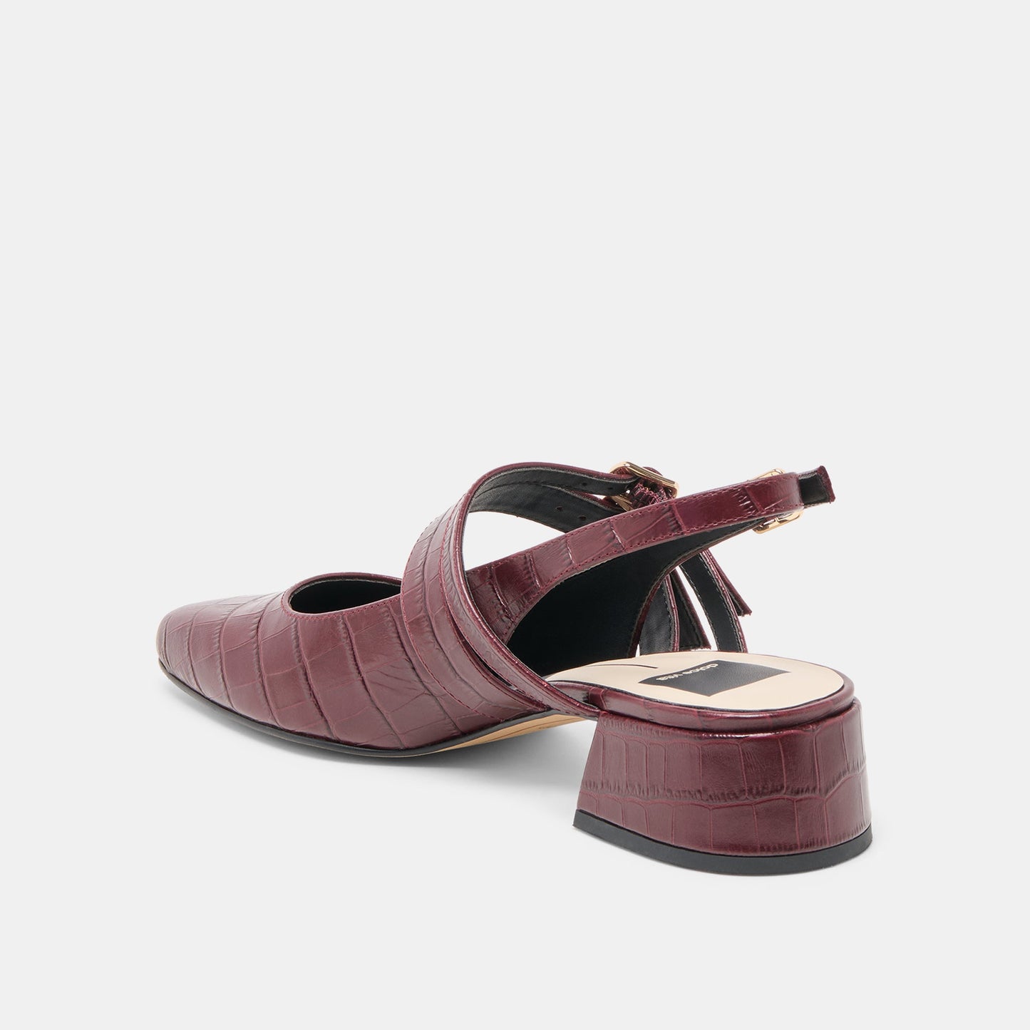 Dolce Vita Patzy Oxblood Embossed Leather Heels