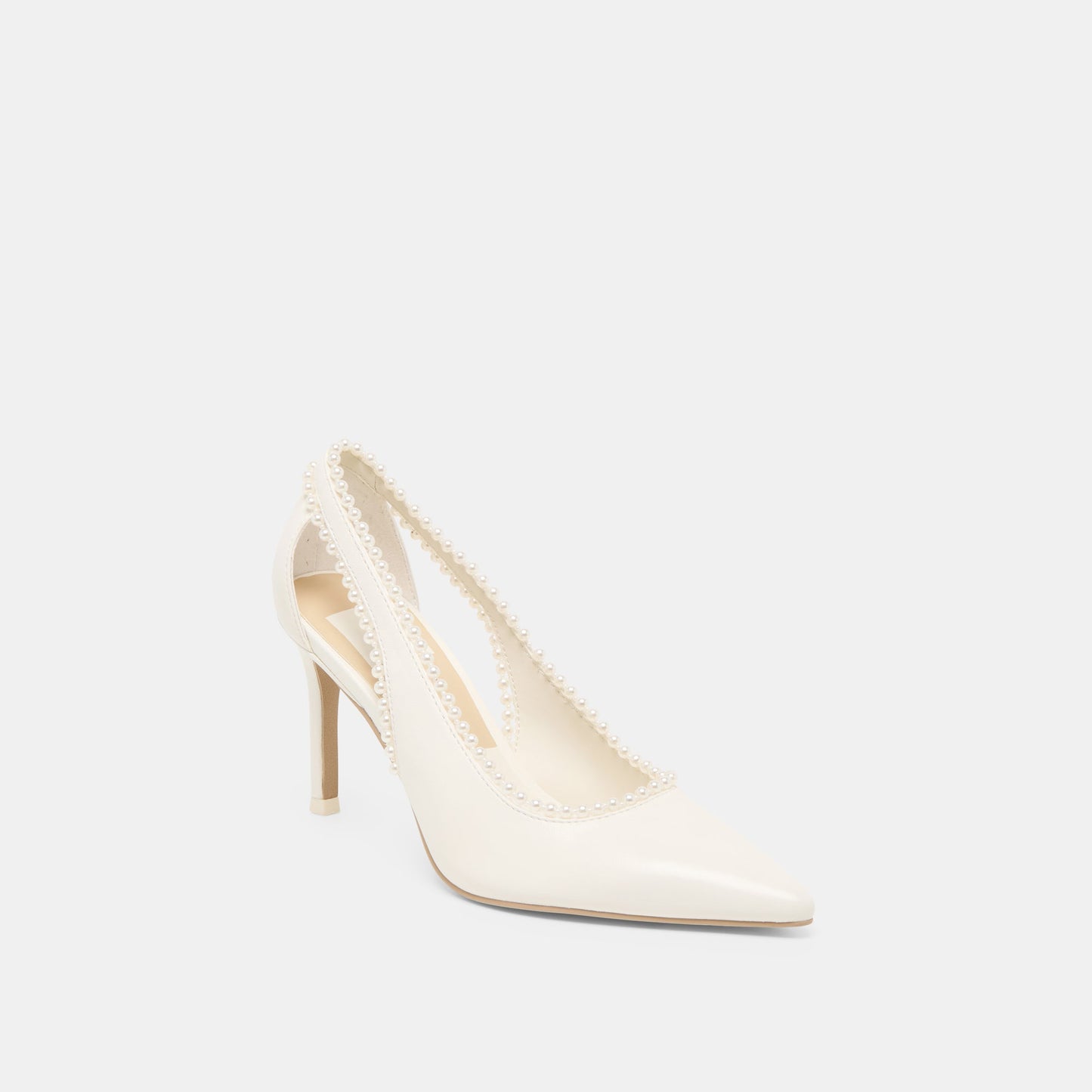 Dolce Vita Kelson Pearl True White Leather Heels