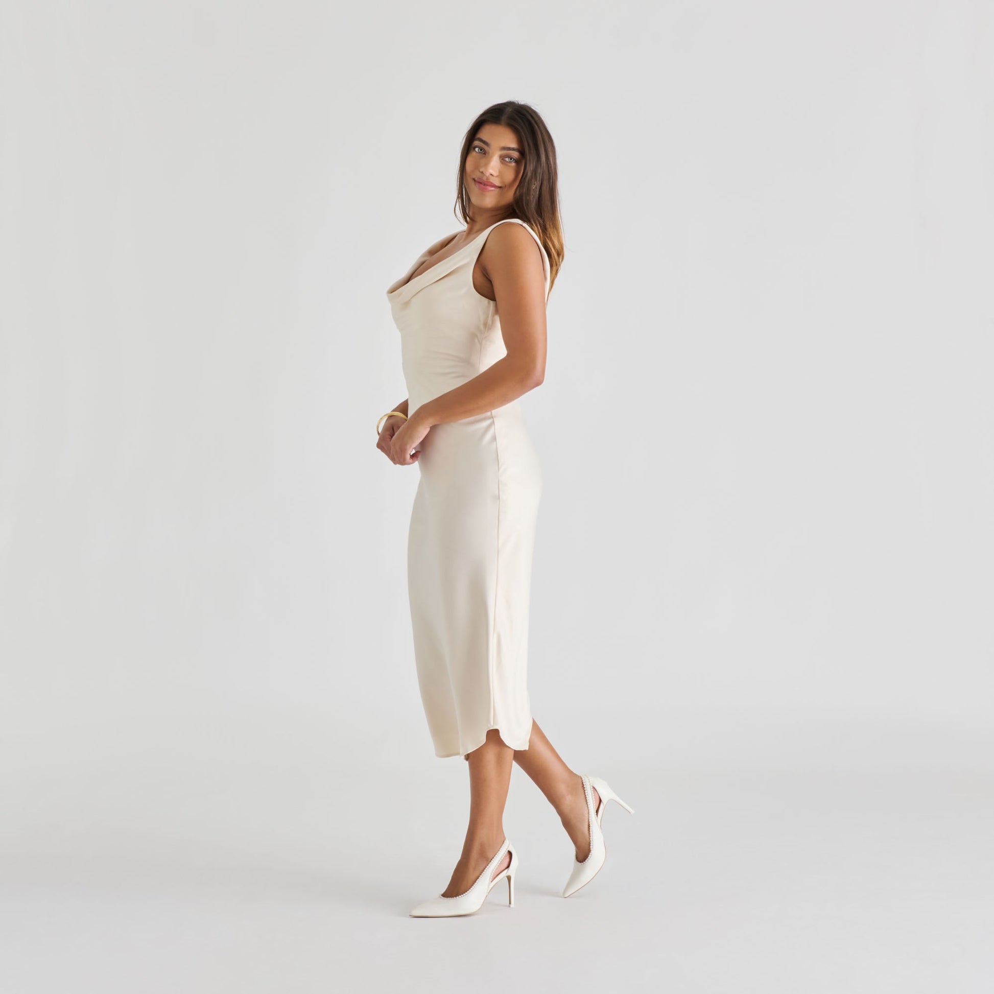 Dolce Vita Kelson Pearl True White Leather Heels