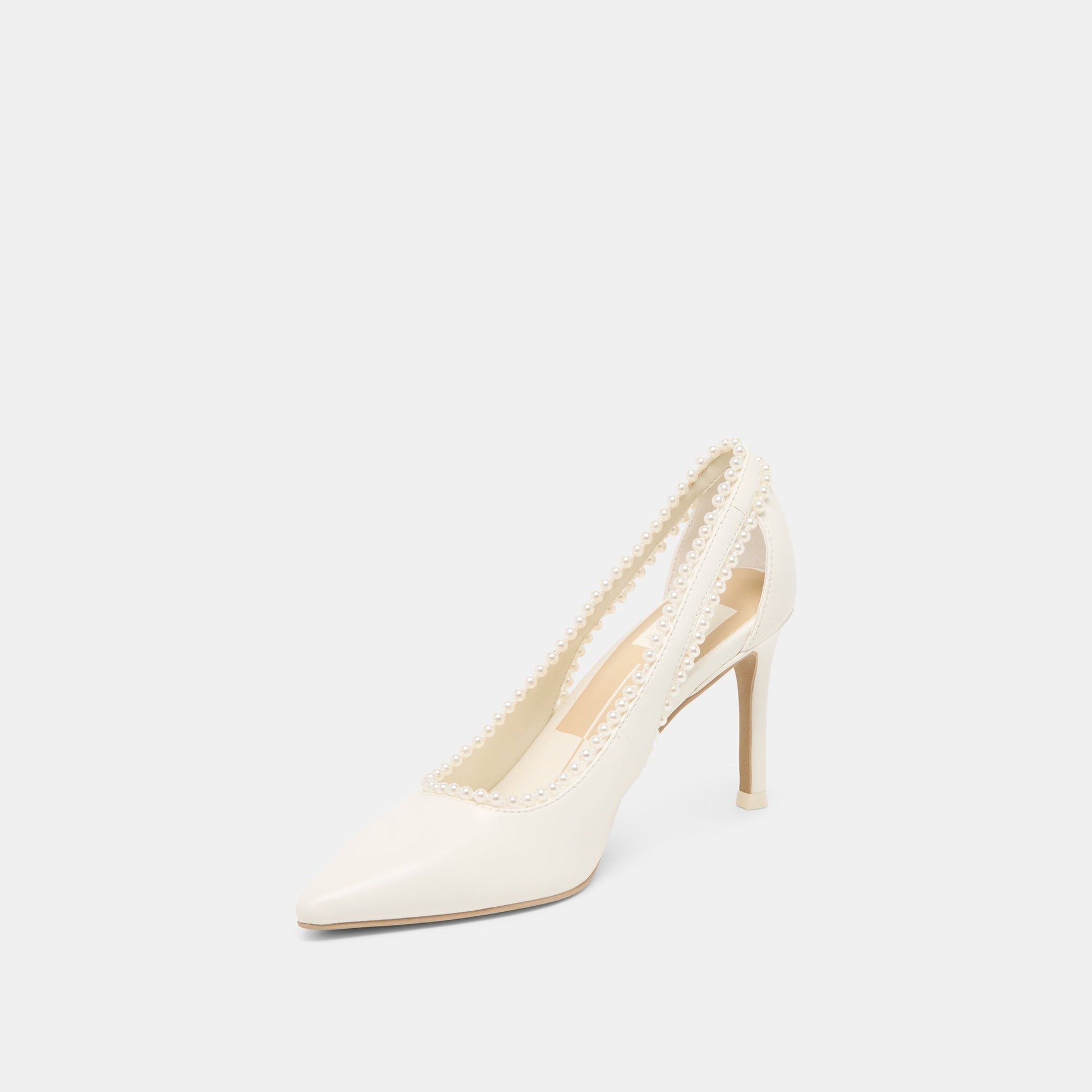 Dolce Vita Kelson Pearl True White Leather Heels