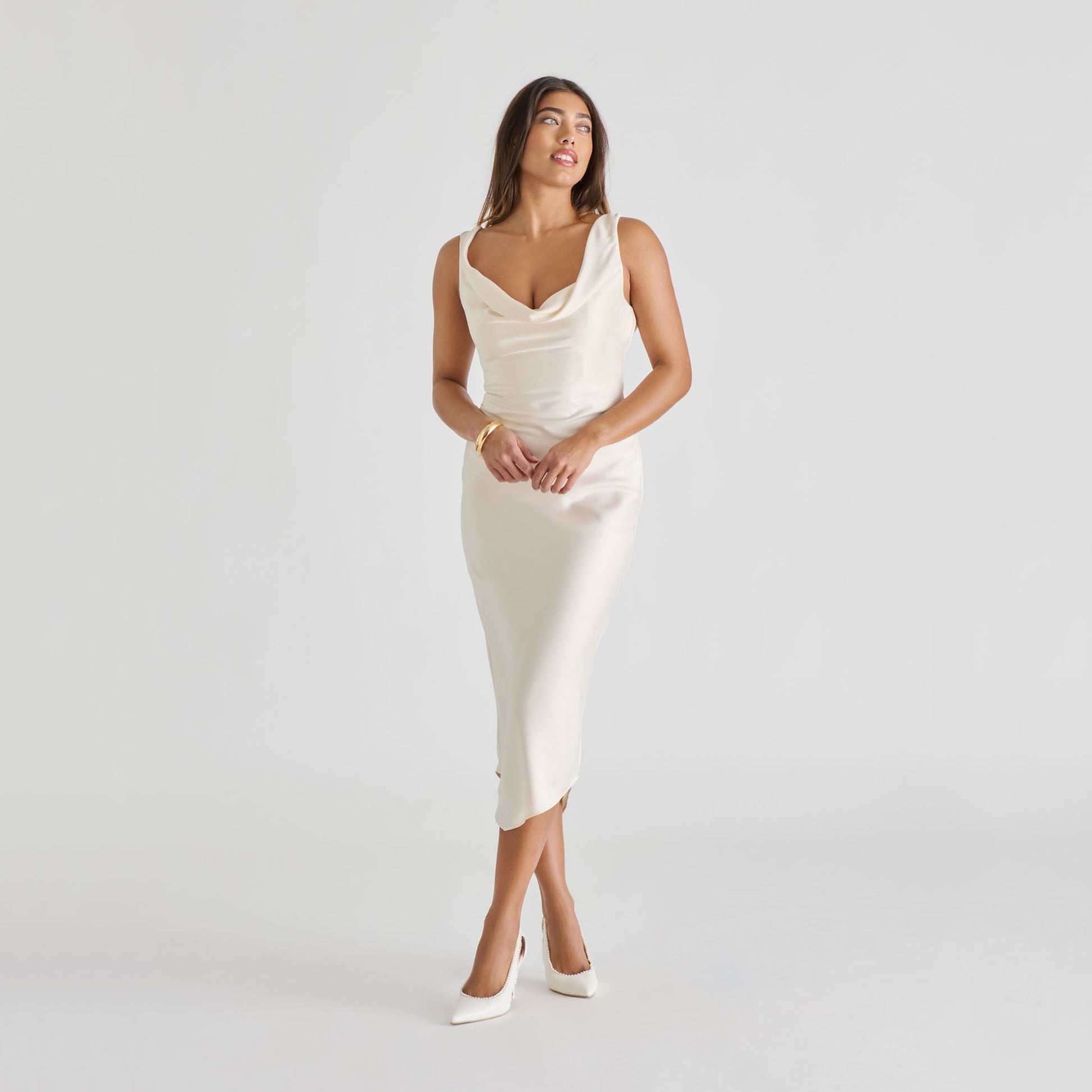 Dolce Vita Kelson Pearl True White Leather Heels