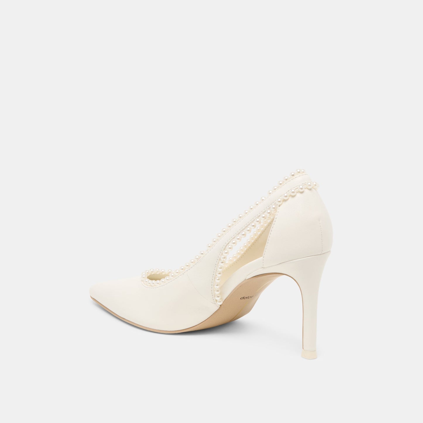 Dolce Vita Kelson Pearl True White Leather Heels