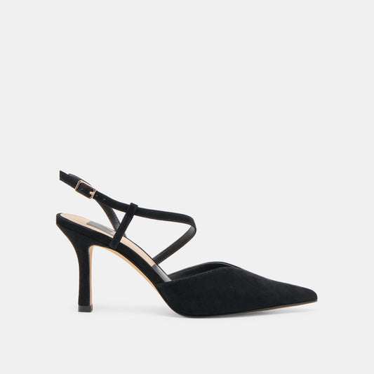 Dolce Vita Kamra Onyx Suede Heels