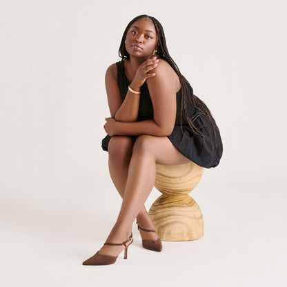 Dolce Vita Kamra Dk Brown Suede Heels