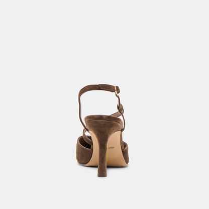 Dolce Vita Kamra Dk Brown Suede Heels