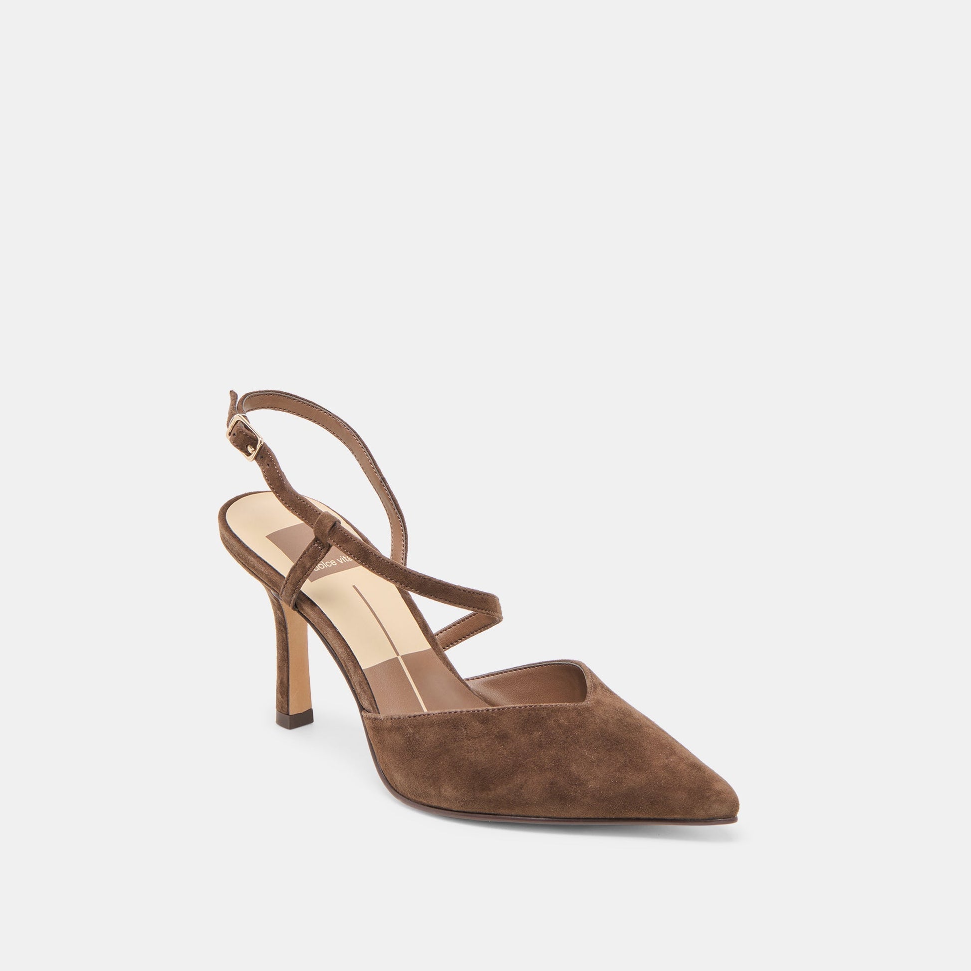 Dolce Vita Kamra Dk Brown Suede Heels