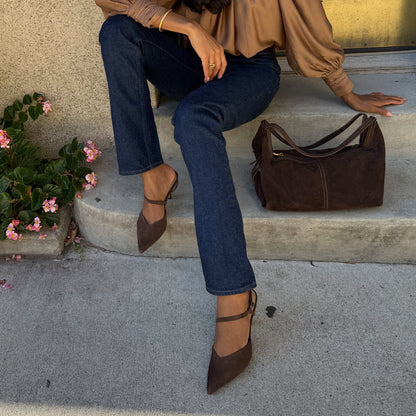 Dolce Vita Kamra Dk Brown Suede Heels
