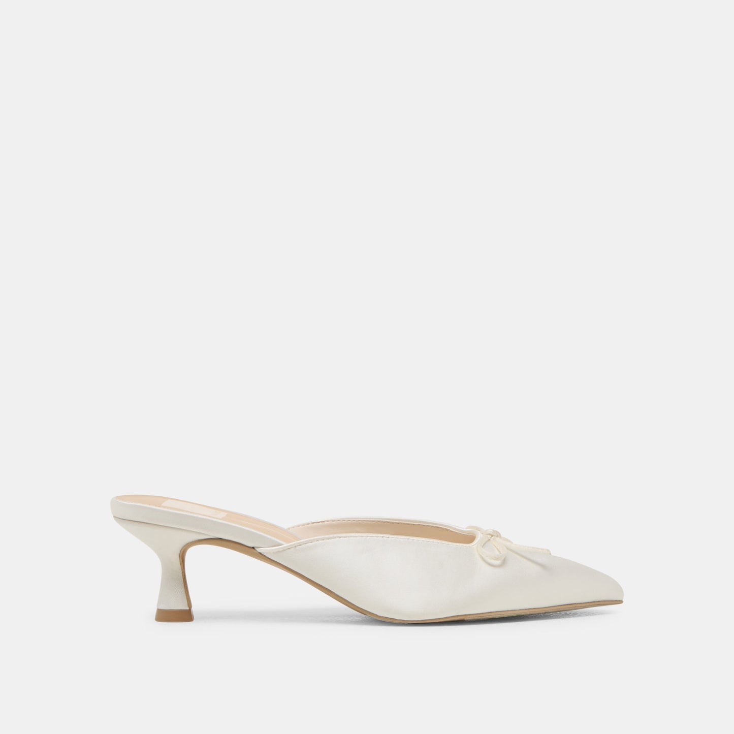 Dolce Vita Cleo Off White Satin Heels