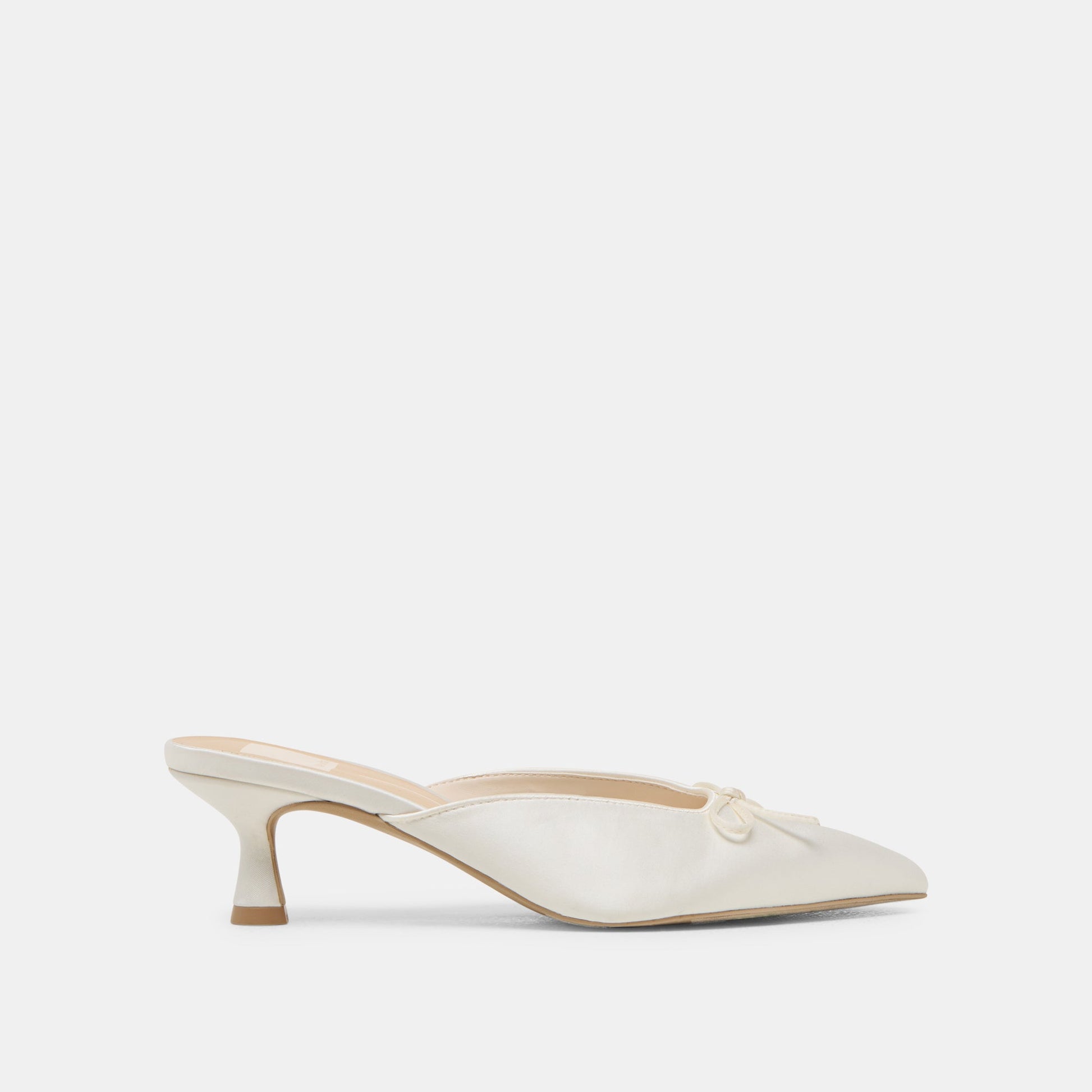 Dolce Vita Cleo Off White Satin Heels