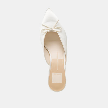 Dolce Vita Cleo Off White Satin Heels