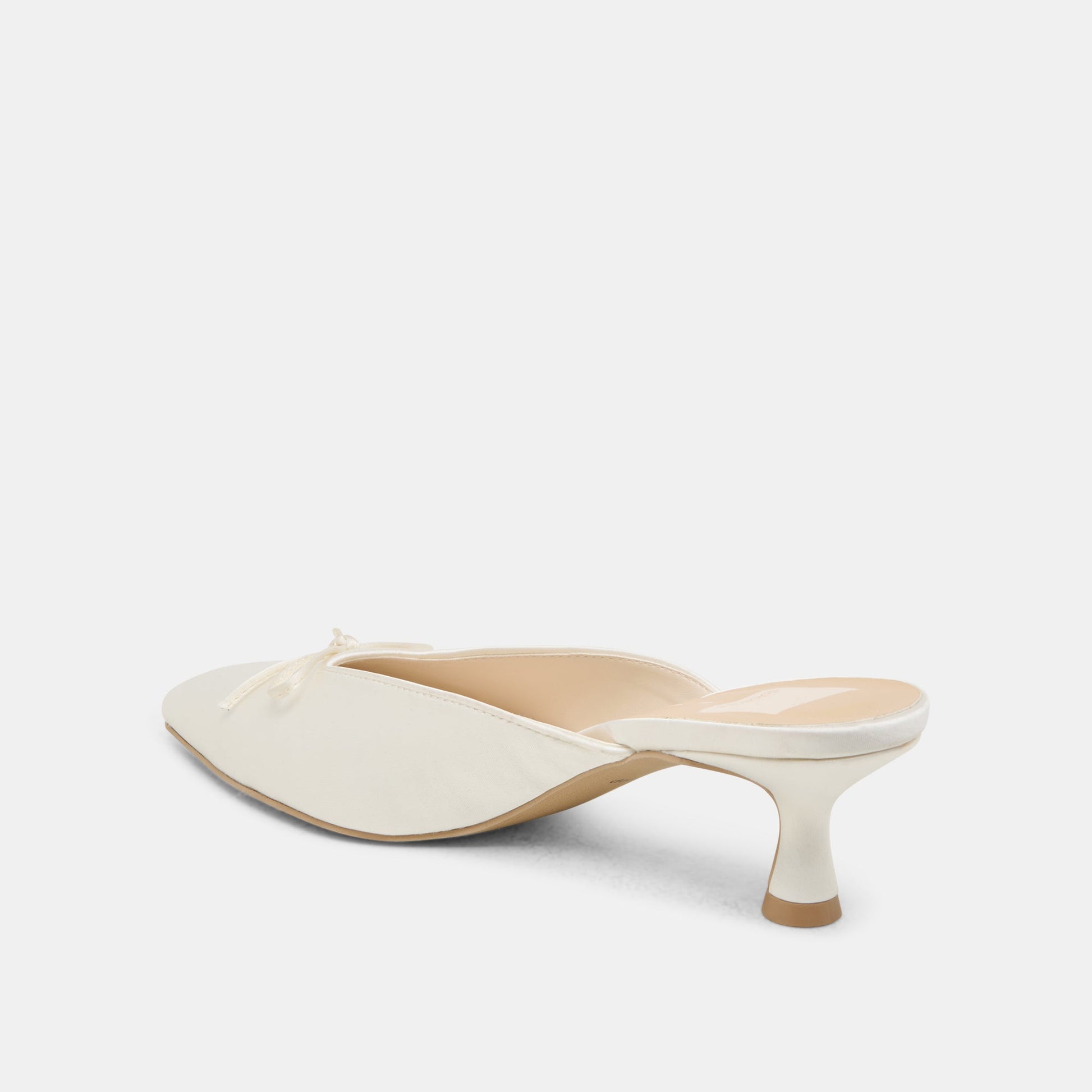 Dolce Vita Cleo Off White Satin Heels