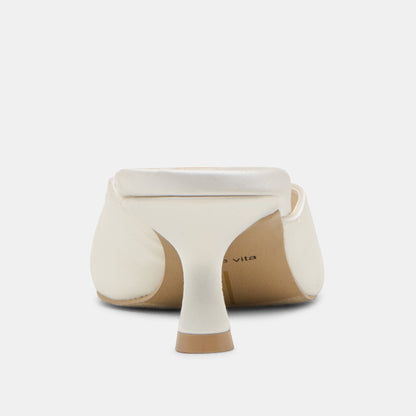 Dolce Vita Cleo Off White Satin Heels