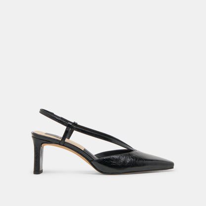 Dolce Vita Ginay Black Leather Heels