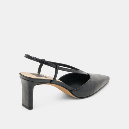 Dolce Vita Ginay Black Leather Heels