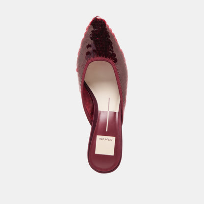 Dolce Vita Cleo Cranberry Sequin Heels