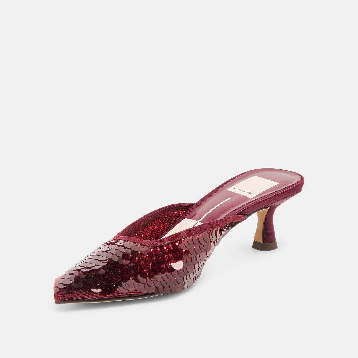 Dolce Vita Cleo Cranberry Sequin Heels