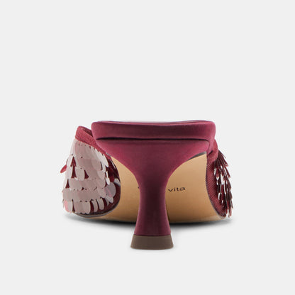 Dolce Vita Cleo Cranberry Sequin Heels