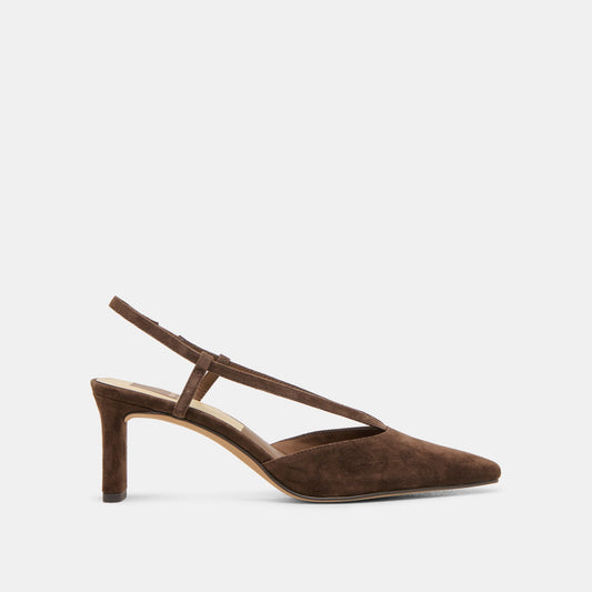 Dolce Vita Ginay Dk Brown Suede Heels