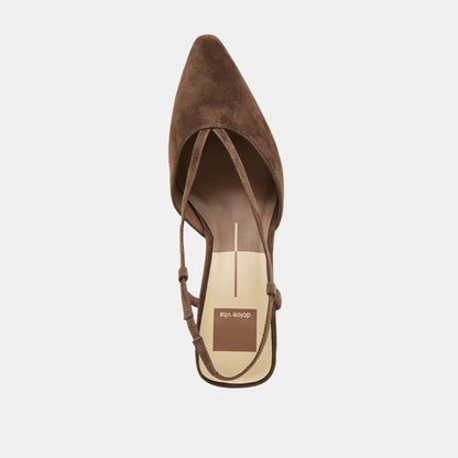 Dolce Vita Ginay Dk Brown Suede Heels