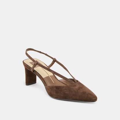 Dolce Vita Ginay Dk Brown Suede Heels
