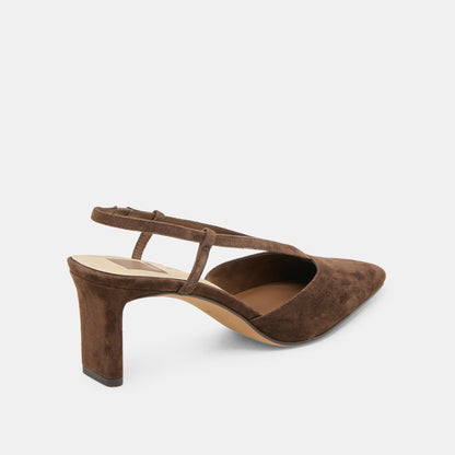 Dolce Vita Ginay Dk Brown Suede Heels