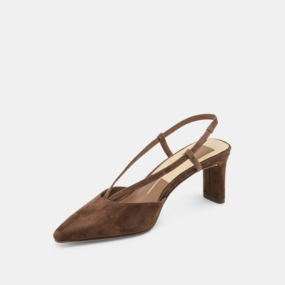 Dolce Vita Ginay Dk Brown Suede Heels