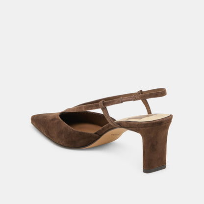 Dolce Vita Ginay Dk Brown Suede Heels