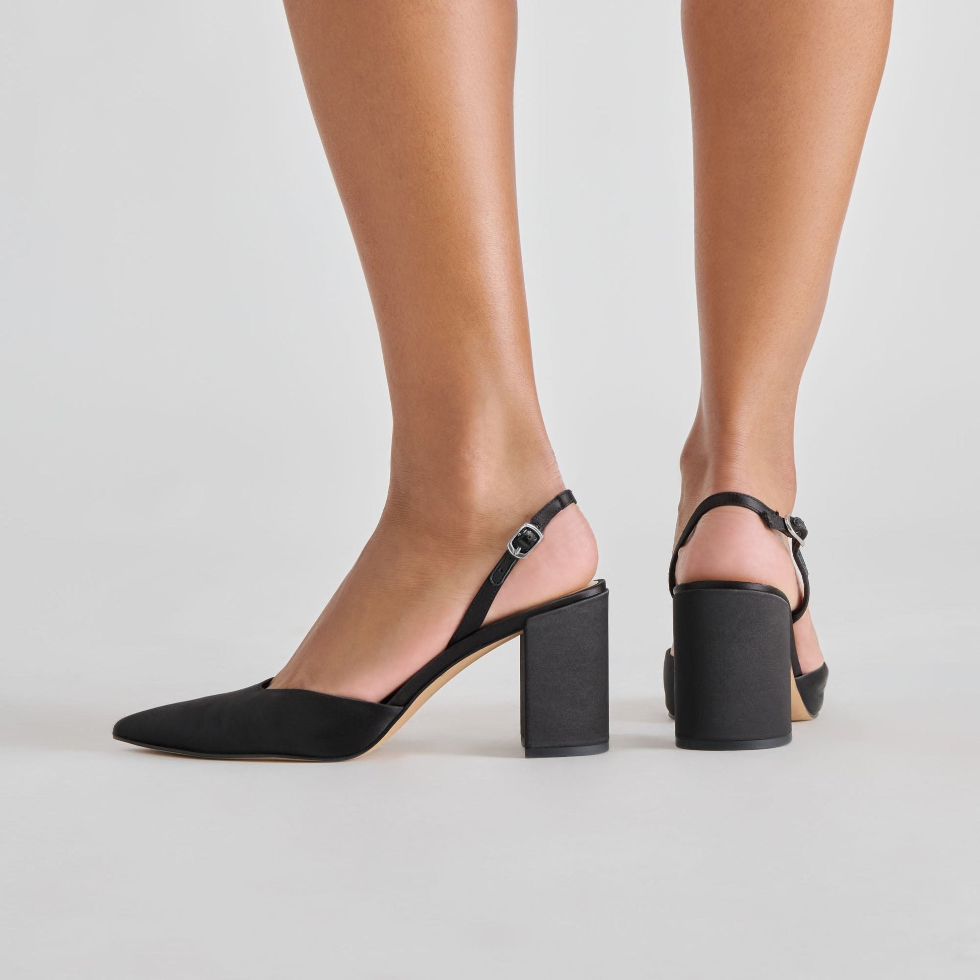 Dolce Vita Carel Onyx Satin High Heels