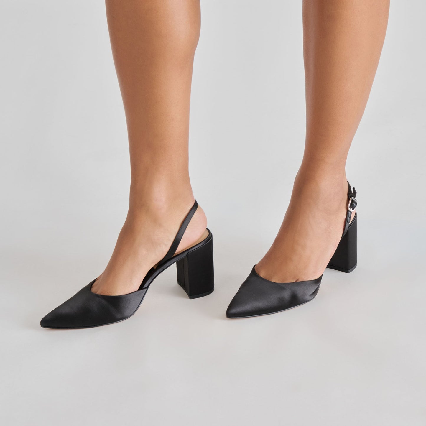 Dolce Vita Carel Onyx Satin High Heels