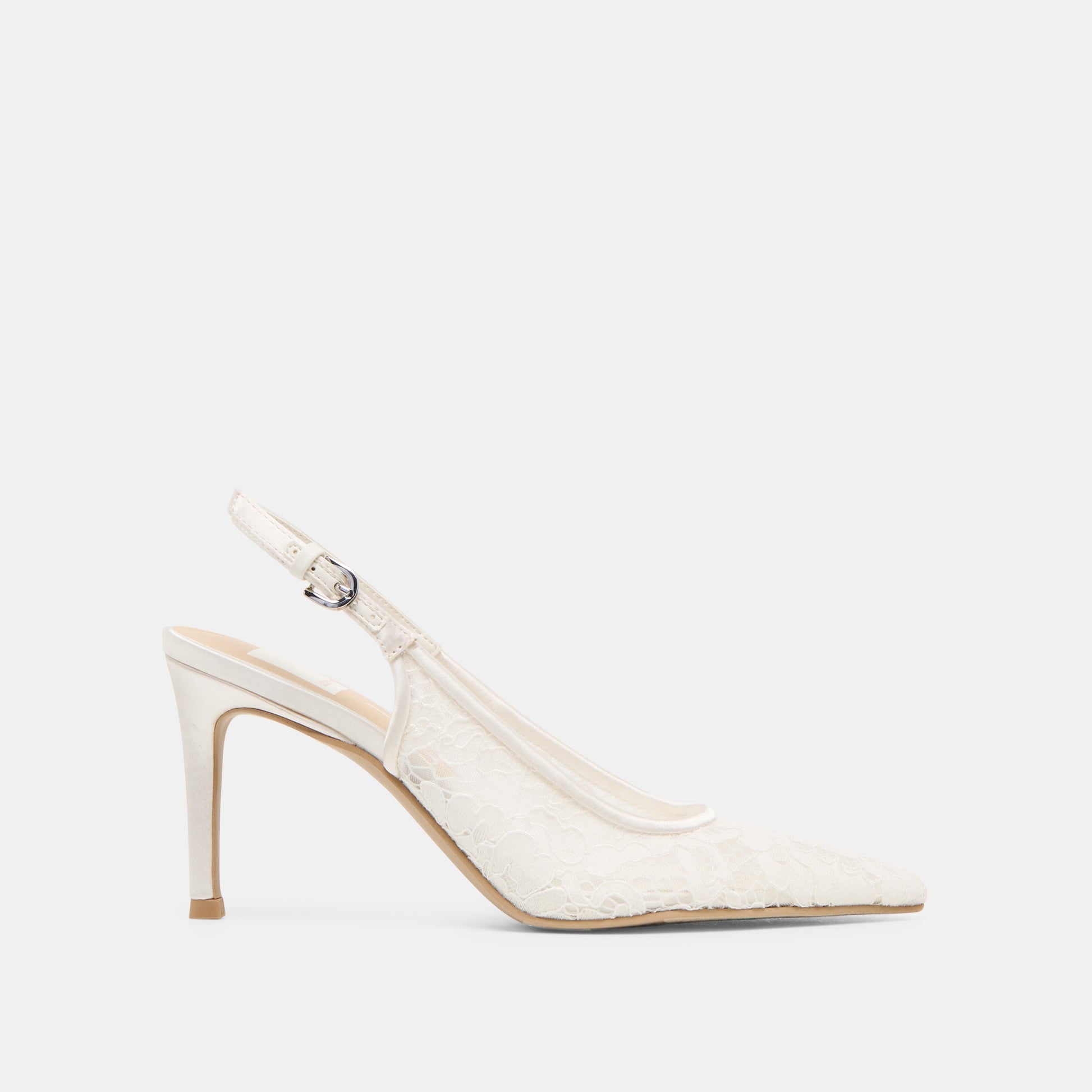 Dolce Vita Yami True White Lace Heels