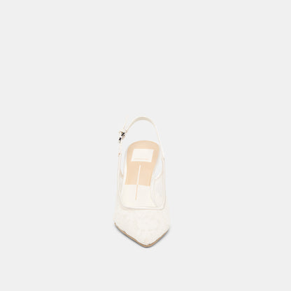 Dolce Vita Yami True White Lace Heels