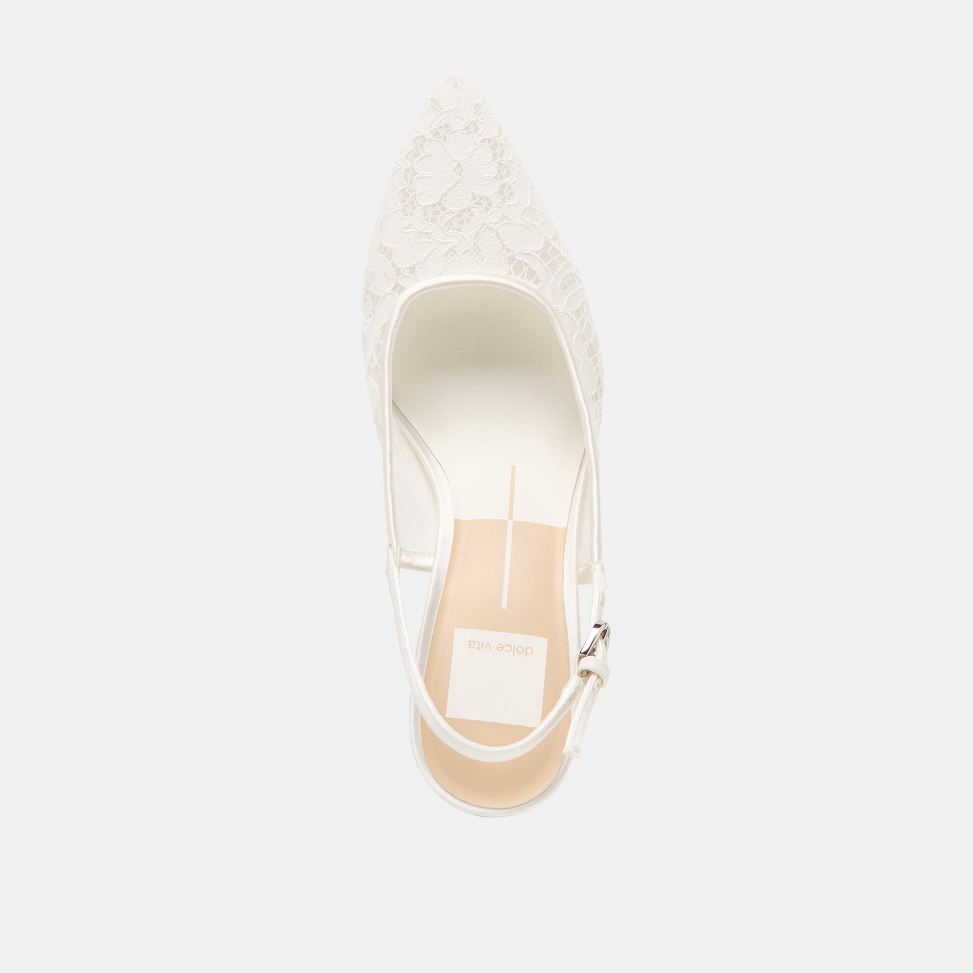Dolce Vita Yami True White Lace Heels