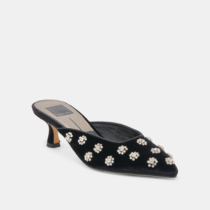 Dolce Vita Clara Nero Velvet Heels