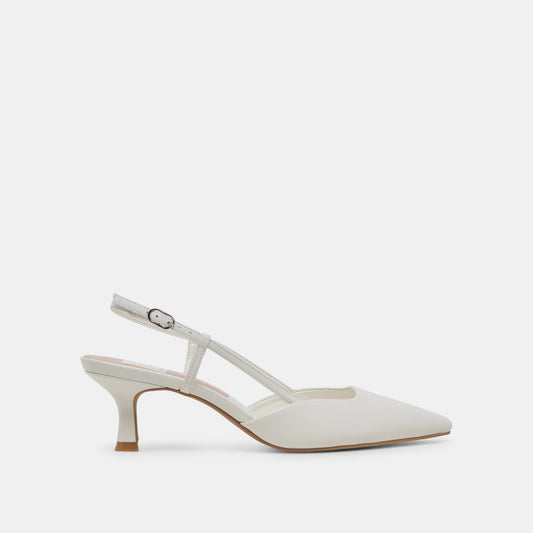 Dolce Vita Odela White Leather Heels
