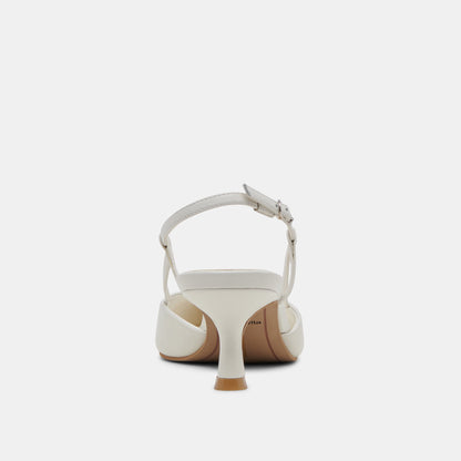 Dolce Vita Odela White Leather Heels
